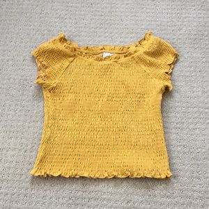 mustard yellow winched t-shirt